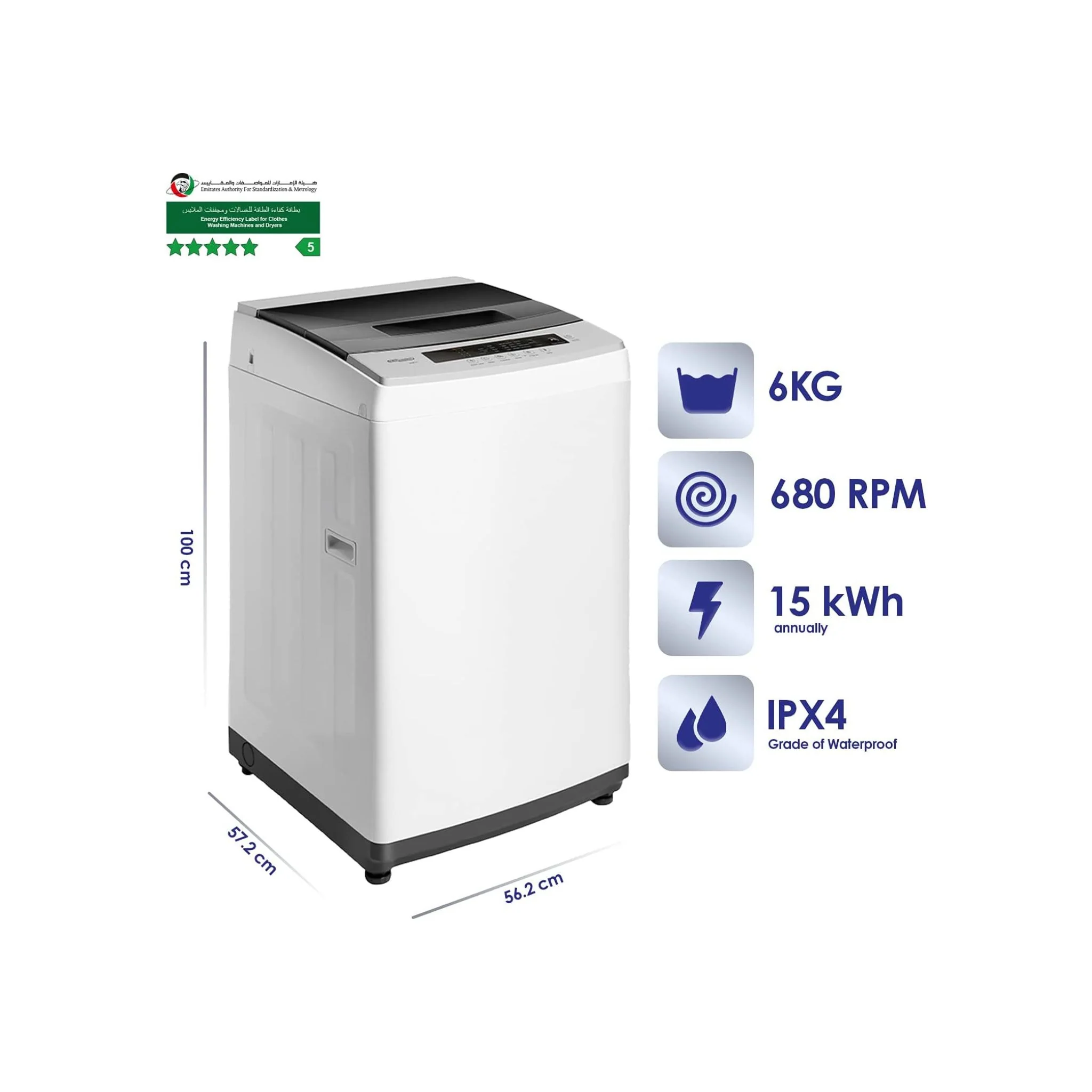 Super General Top Load 6KG Automatic Washing Machine, SGW621 - Image 3