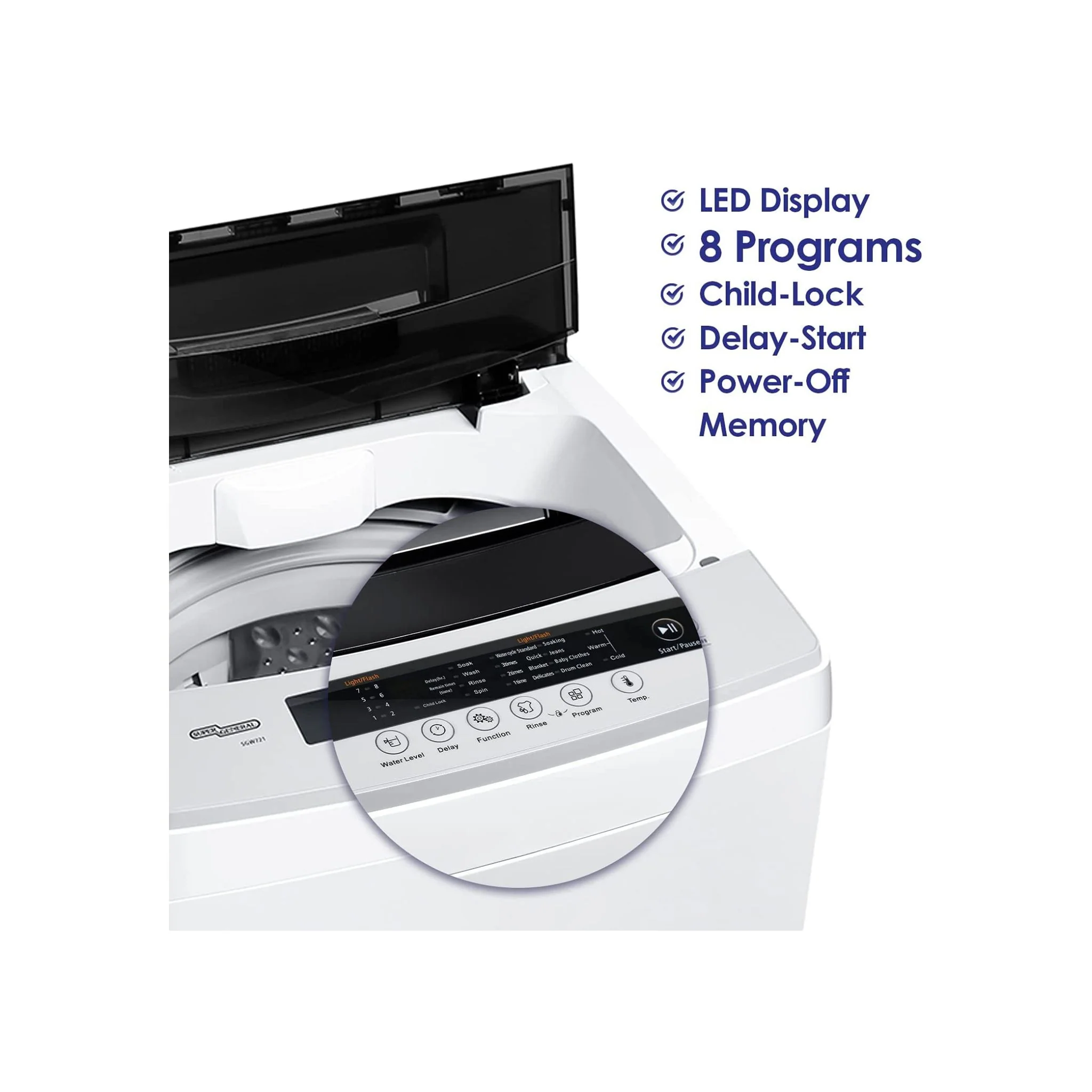 Super General Top Load 6KG Automatic Washing Machine, SGW621 - Image 4