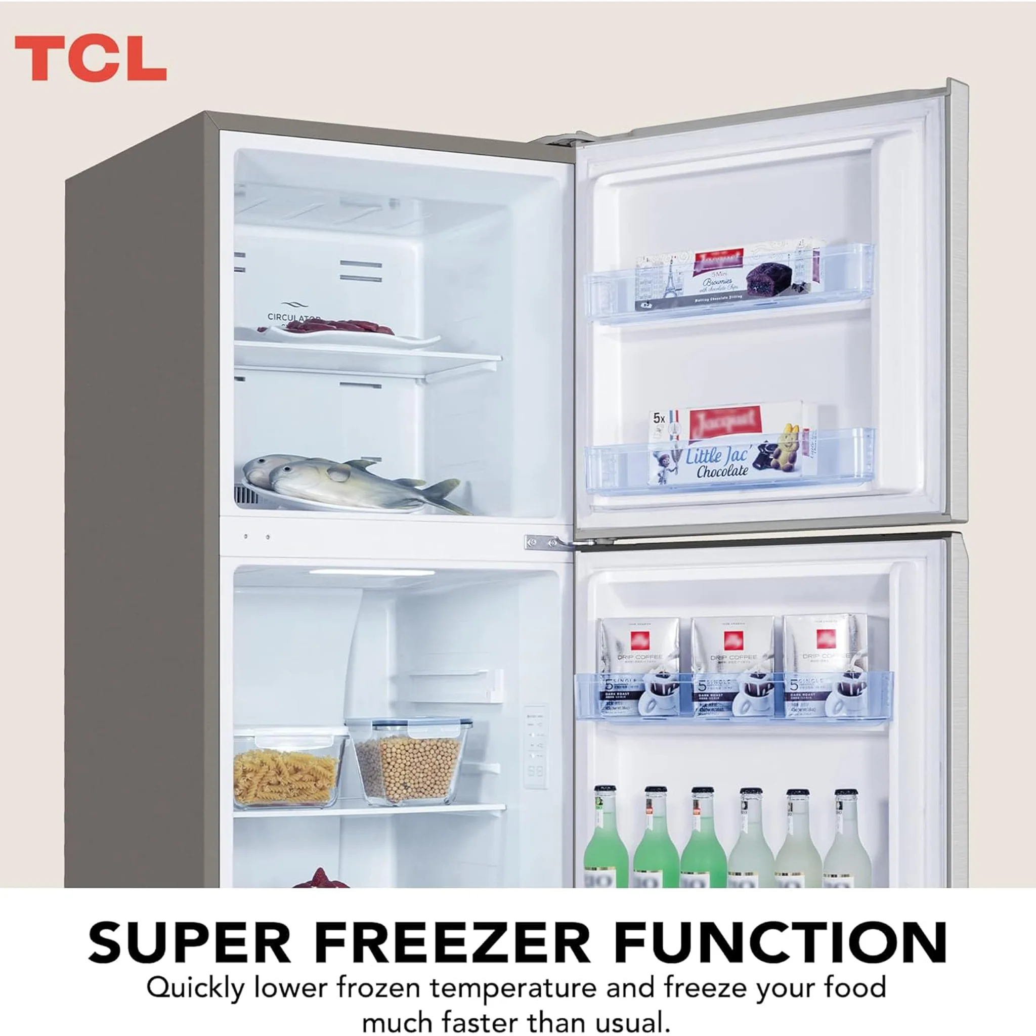 TCL 370L Top Mount Refrigerator, P370TMN - Image 6