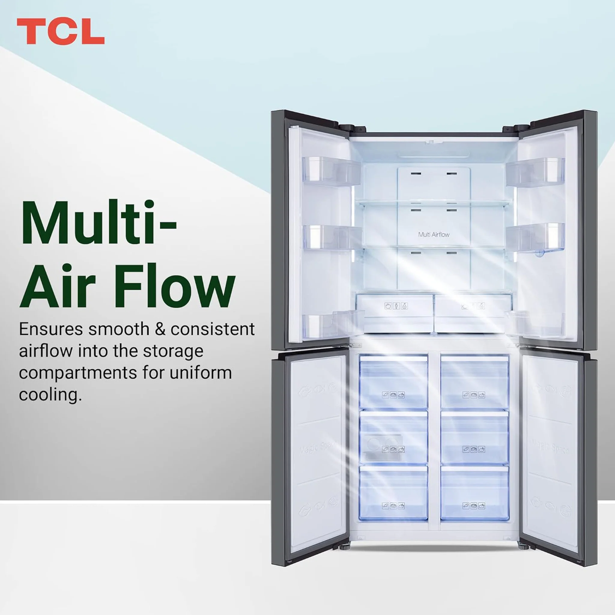 TCL 560L Inverter French Door Refrigerator, P560CDN - Image 4