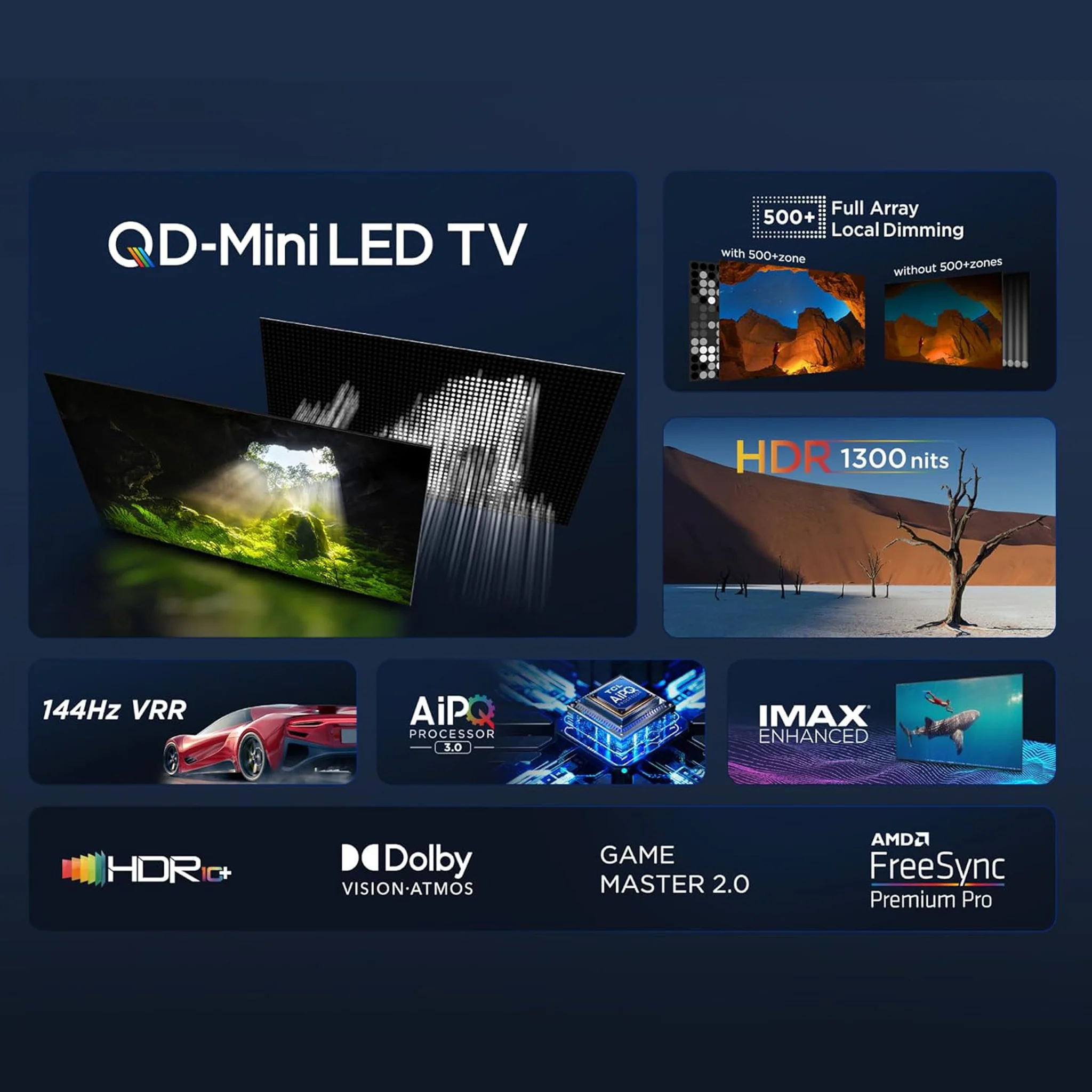 TCL 75 inch Android Smart QLED QD- Mini LED TV - 4K, 75C755 - Image 6