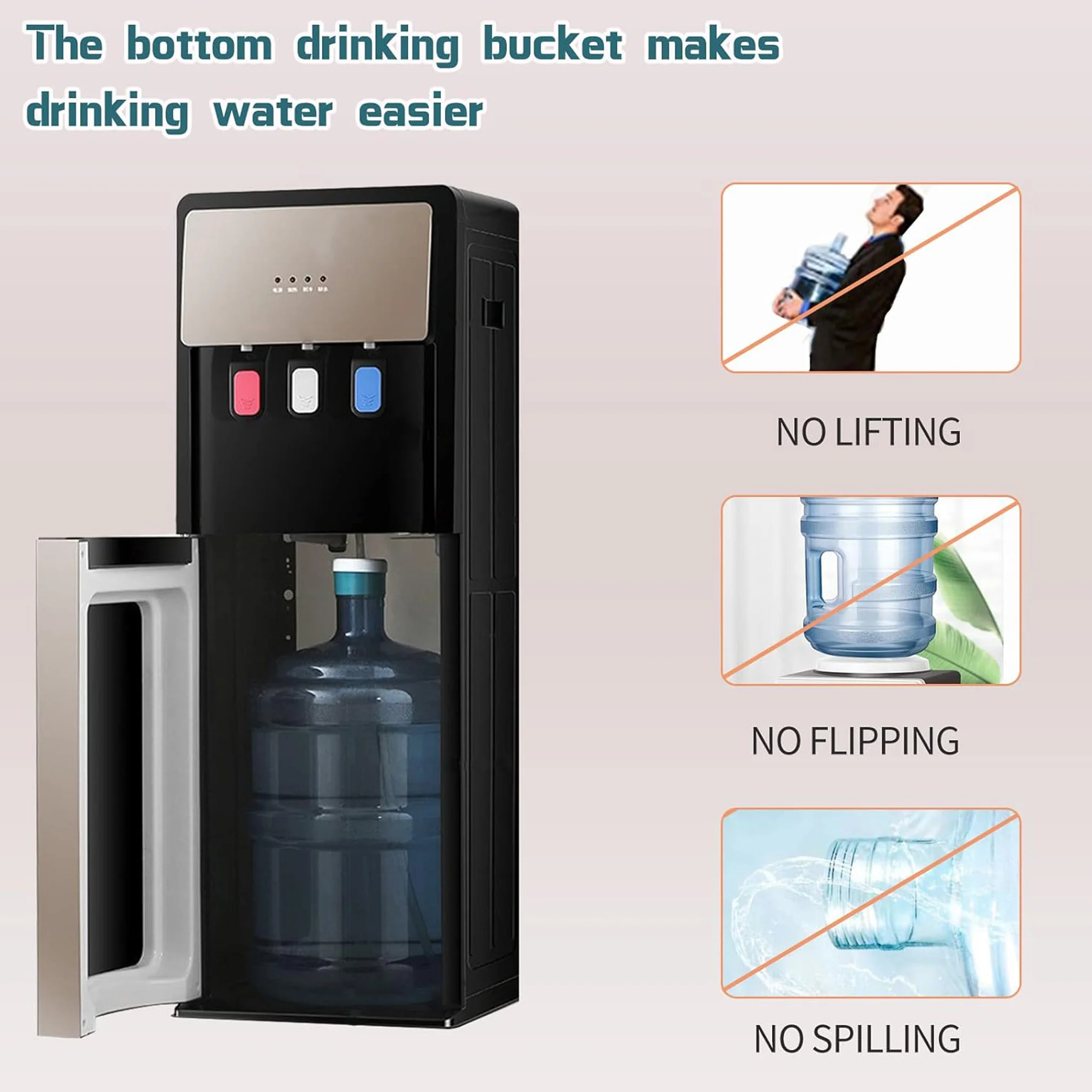 Tdoo Hot and Cold Bottom Load Water Dispenser - Image 2