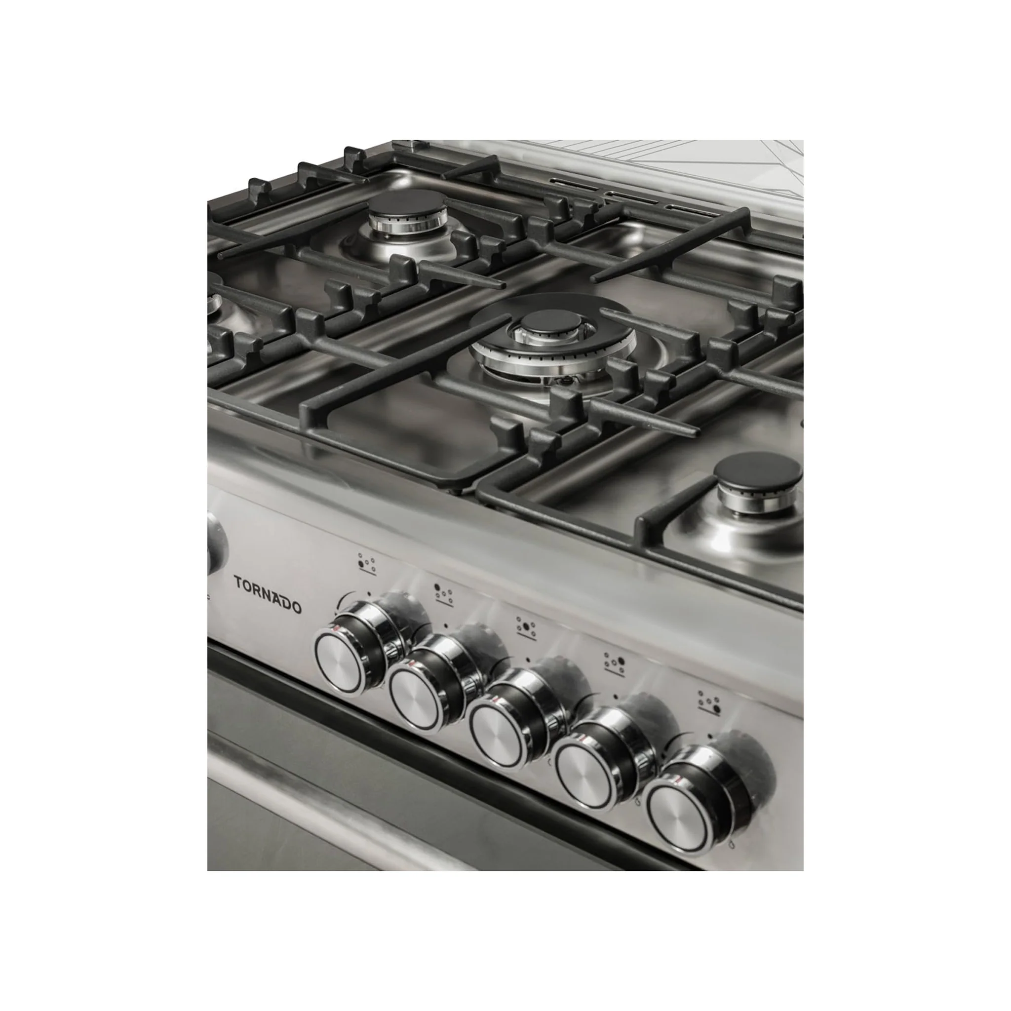 Tornado 90X60 Cm 5 Burner Cooking Range, 9T10HLA1X0ASG - Image 5