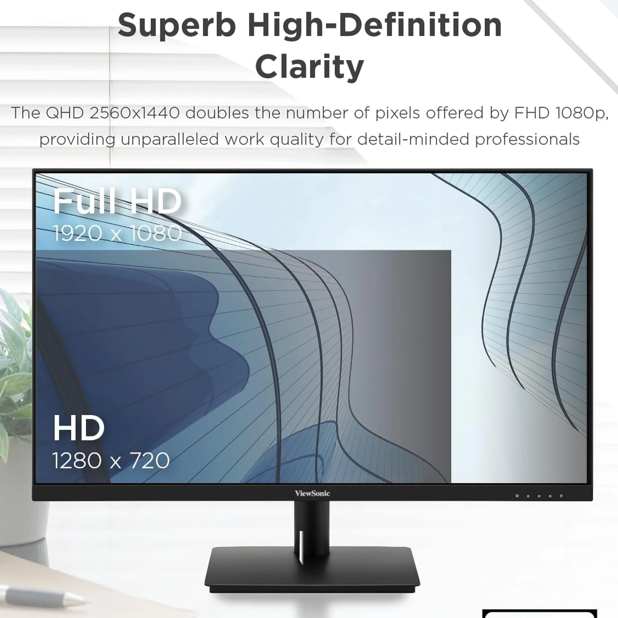 ViewSonic 27 inch Full HD Monitor - 100Hz, VA270-H - Image 5