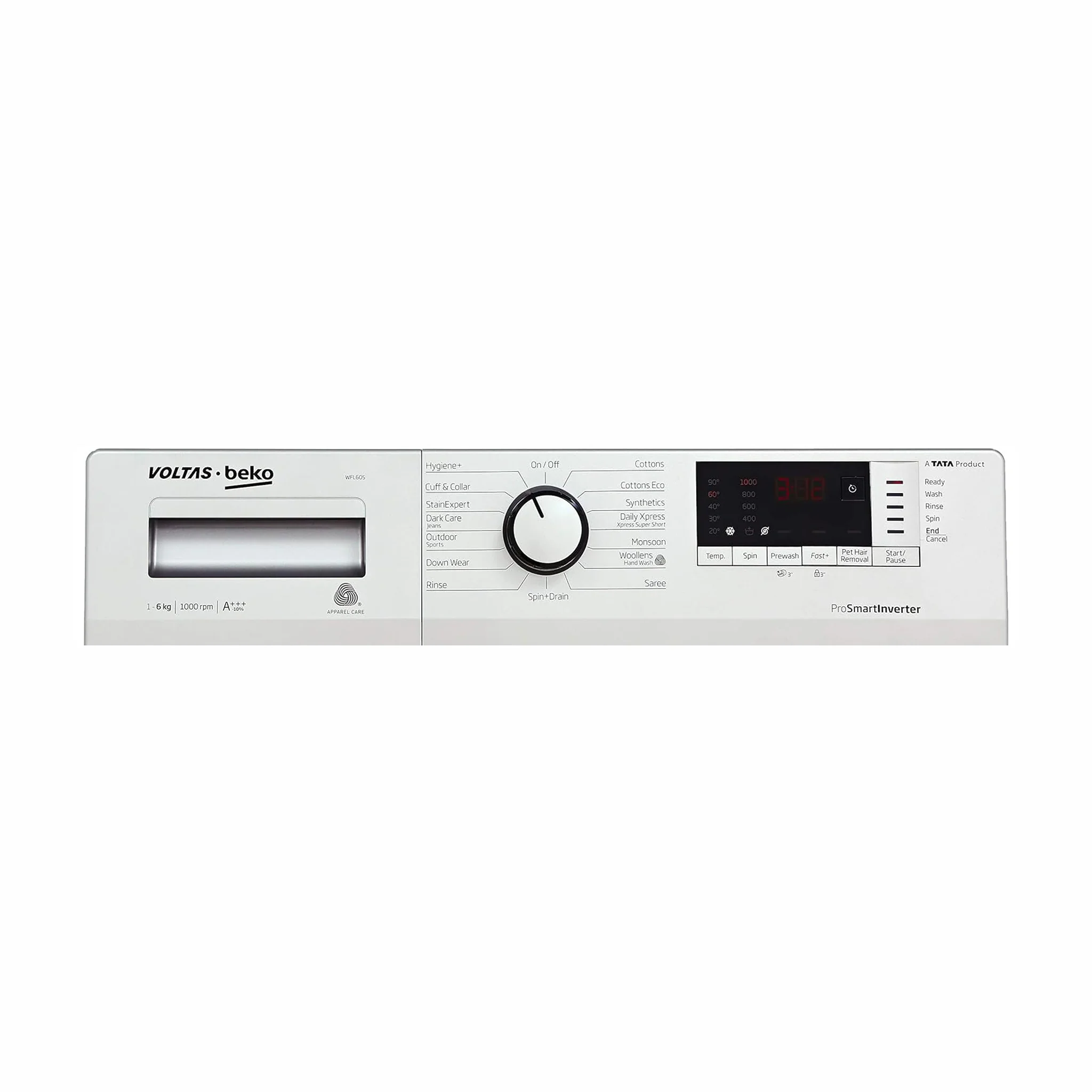 Voltas Beko 6 Kg Inverter Front Loading Washing Machine, WFL60S - Image 3